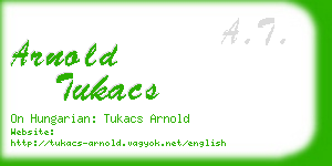 arnold tukacs business card